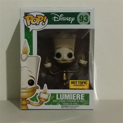 Funko POP! Disney Lumiere Glow in the Dark Hot Topic Exclusive