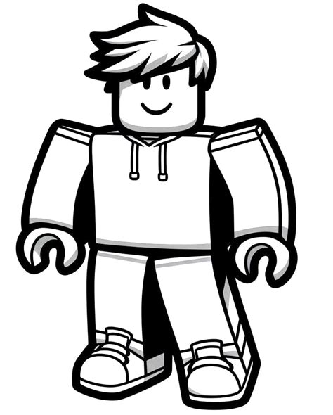 Easy Roblox Player coloring page - Download, Print or Color Online for Free