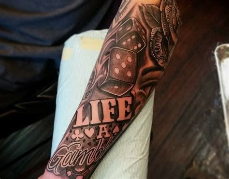 life's a gamble tattoo sleeve - largedogweddingoutfit