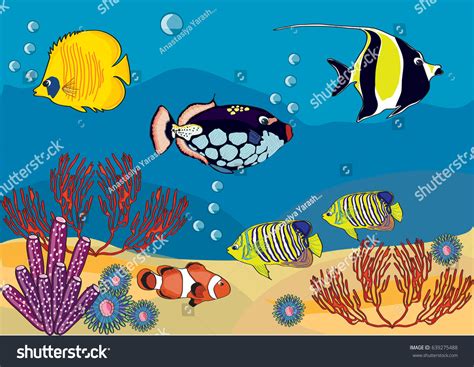 Drawing Sea Drawing Fishes Stock Vector (Royalty Free) 639275488 ...