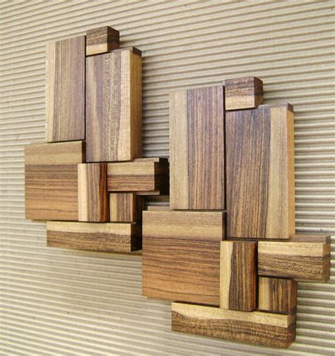 Wood wall art modern wood art wooden art wood wall | Etsy