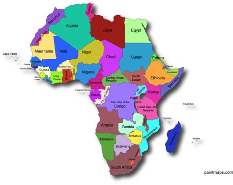 Africa Map Vector – Topographic Map of Usa with States