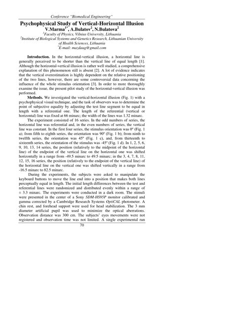 (PDF) Psychophysical Study of Vertical-Horizontal Illusion