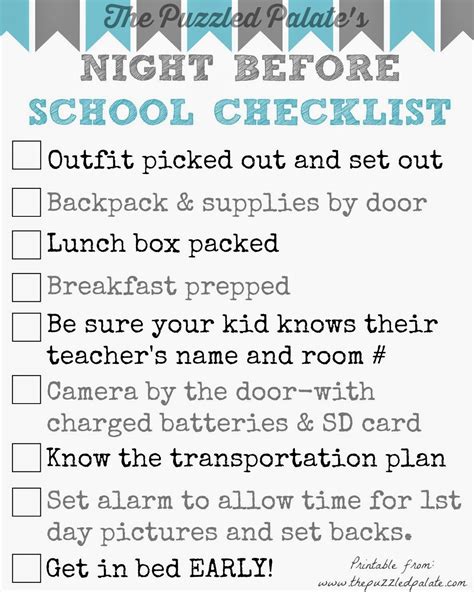 School Checklist