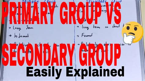 primary vs secondary groups|difference between primary group and secondary group - YouTube