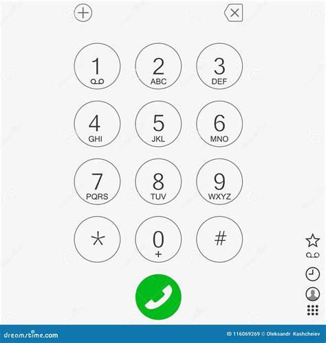 Keypad With Numbers And Letters For Phone. User Interface Keypad For Smartphone. Keyboard ...