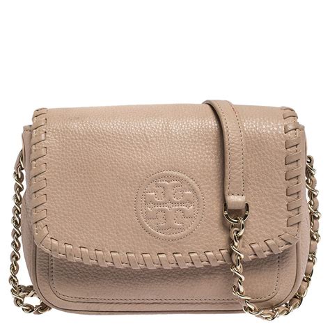 Tory Burch Light Pink Leather Mini Marion Crossbody Bag Tory Burch ...