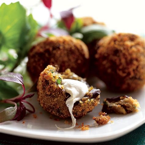 Crispy Eggplant Fritters With Smoked Mozzarella Recipe | Epicurious