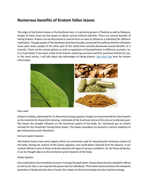 PPT - Numerous benefits of Kratom fallen leaves PowerPoint Presentation - ID:7749911