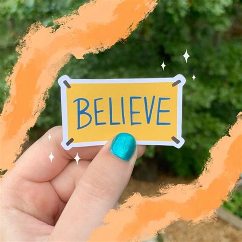 Ted Lasso believe Poster Sticker Inspirational Laptop | Etsy