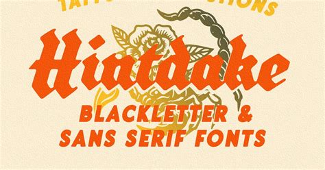 Hintdake - Tattoo Blackletter Font, Decorative, Sans-Serif ft. tattoo & blackletter - Envato ...