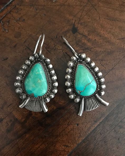 Navajo Turquoise Earrings c.1940's