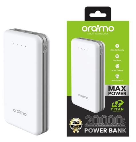 Oraimo Power Bank 20000 MAh OPB-P201D – Egyptmarketo.com