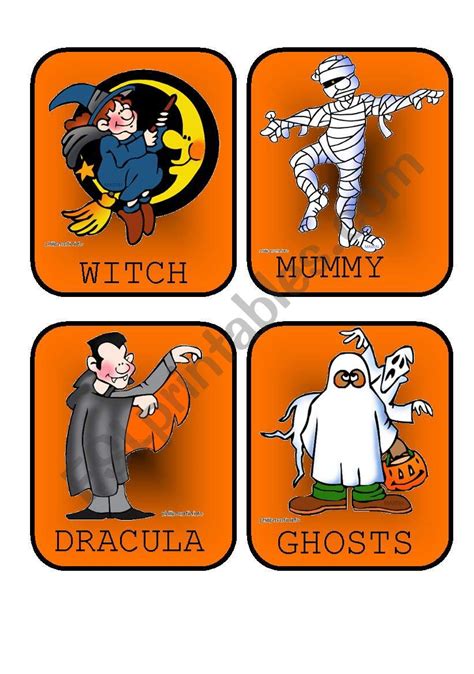 Printable Halloween Flashcards