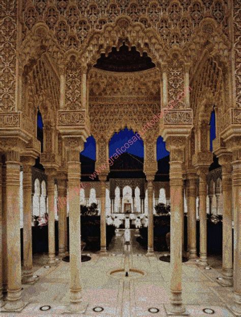 Gráfico a punto de cruz - Alhambra de Granada 54 x 72 cm