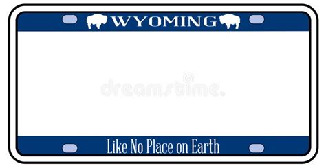 Blank Wyoming State License Plate Stock Vector - Illustration of copy, wyoming: 171680429