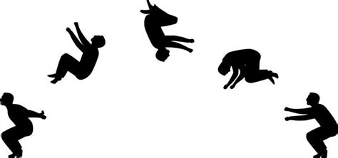 Gymnast Back Flip Silhouette Vinyl Wall Art Sticker Gymnastics Parkour ...