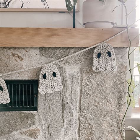 Crochet Ghost Garland Light Gray - Etsy