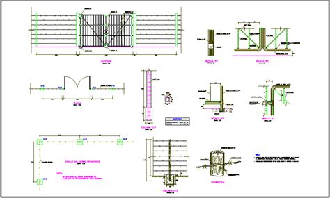 Barbed Wire Boundary Fence Drawing In Dwg Autocad File Cadbull | Images ...