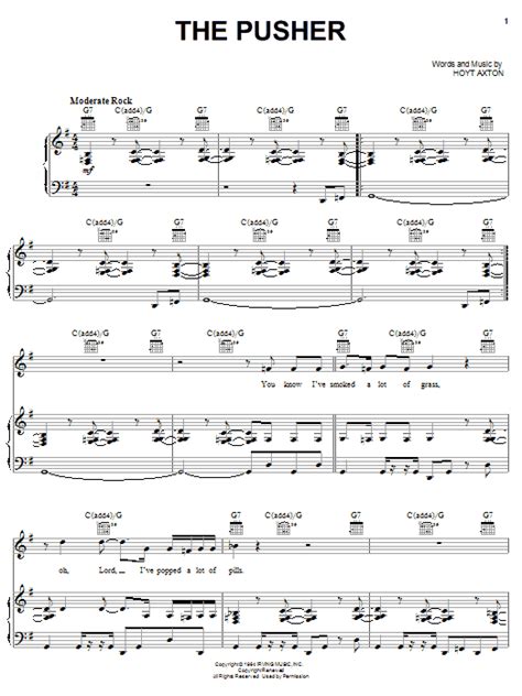 Steppenwolf 'The Pusher' Sheet Music and Printable PDF Music Notes ...