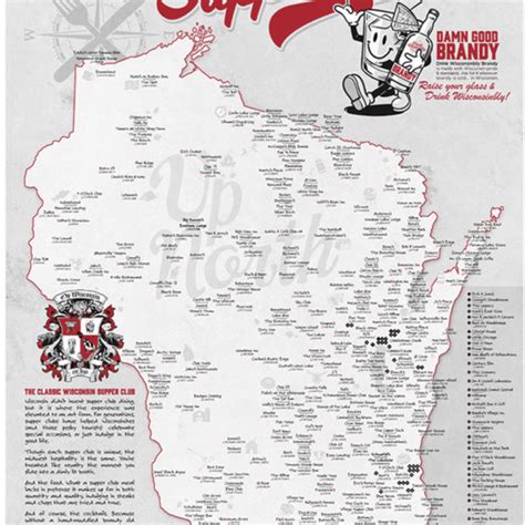 DW Wisconsin Supper Clubs Map - The Local Store