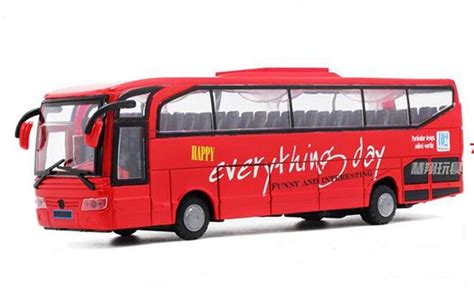 Large Scale Kids Red Five Opening Doors Tour Bus Toy [NB8T032 ...