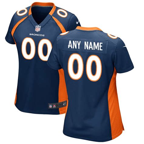 Women's Denver Broncos Nike Navy Blue Custom Game Jersey