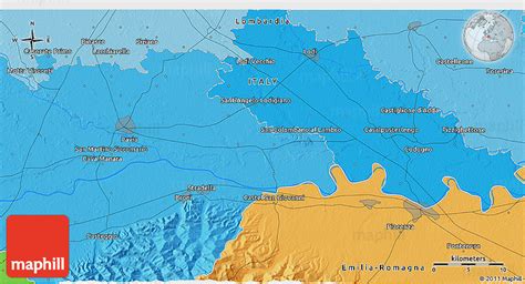 Political 3D Map of Crema