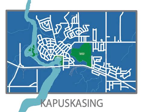 Typographic Map of Kapuskasing Ontario Cochrane District | Etsy