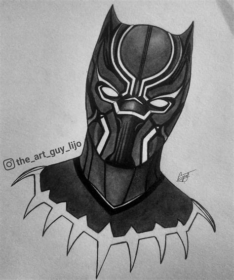 Avengers Drawing Easy Black Panther