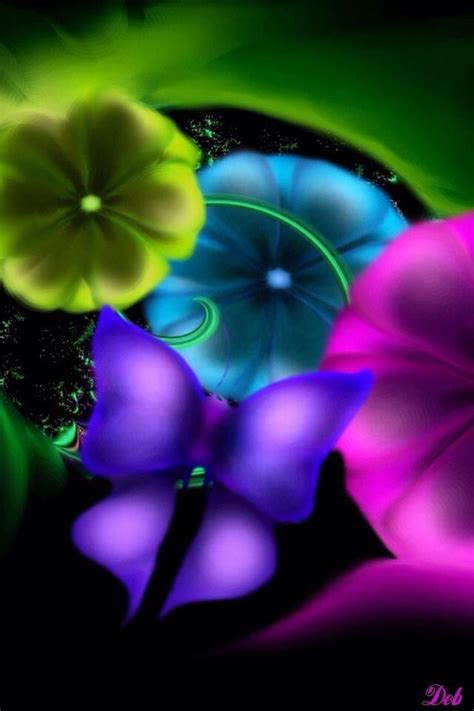 Neon Butterfly Wallpaper - WallpaperSafari