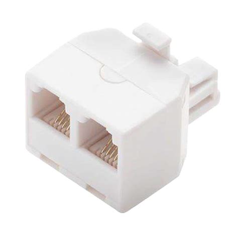 Commercial Electric 2-Way Telephone Splitter, White-202 4C WH - The ...