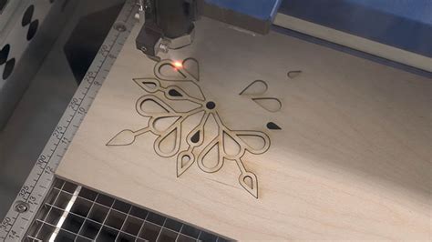 Laser Cutting Plywood Snowflakes