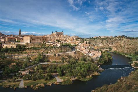 Toledo City Skyline at Sunset Stock Image - Image of mediterranean ...