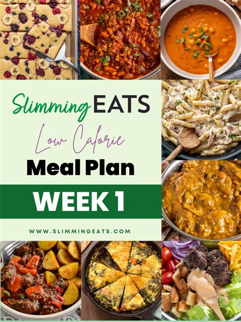 7-day Low Calorie Meal Plan - Week 1 | Slimming Eats