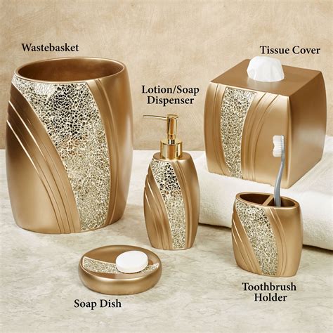 Gold Crackle Bathroom Accessories UK – Semis Online