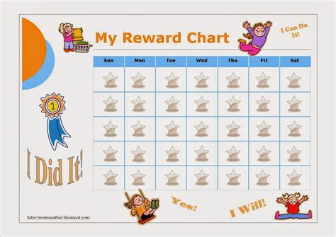 Free Printable Reward Chart For Kids ~ Parenting Times