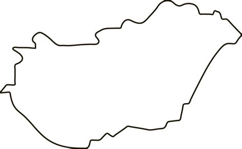 Map of Hungary. Outline map vector illustration 8726774 Vector Art at Vecteezy