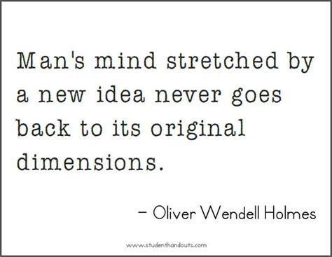 Oliver Wendell Holmes on Ideas - Free Printable Quote | Student Handouts