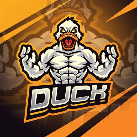 Duck fighter esport mascot logo design 15644135 Vector Art at Vecteezy