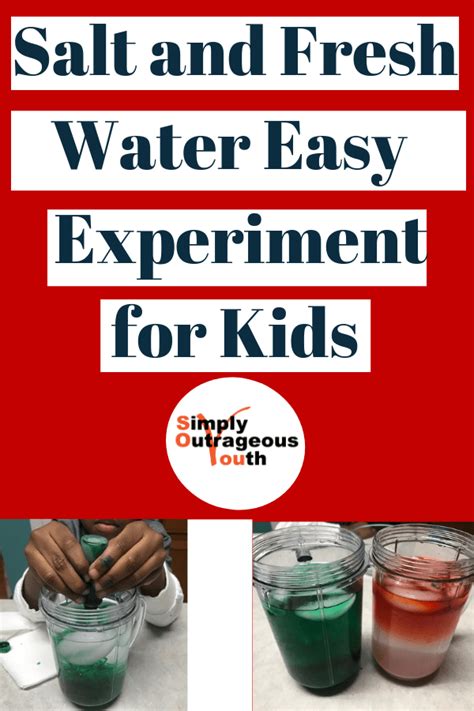 Salt and Fresh Water Experiment