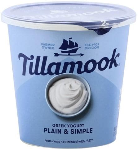 Tillamook Plain & Simple, Greek Yogurt - 24 oz, Nutrition Information | Innit