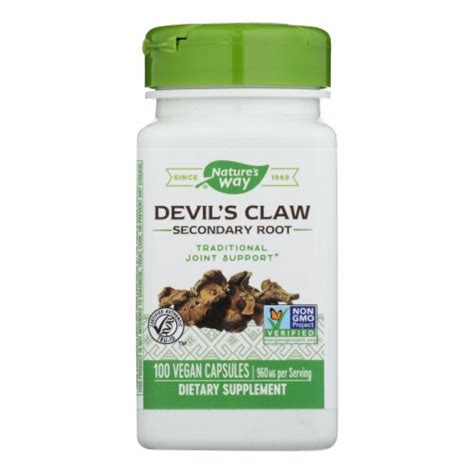 Nature's Way - Devil's Claw Secondary Root - 100 Capsules, 1 Pack/100 ...