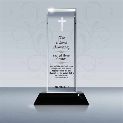 Church Anniversary Gift – Goodcount 3D Crystal Etching Gift & Award