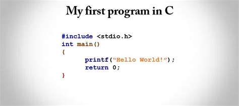 C Hello World Program - Technosap