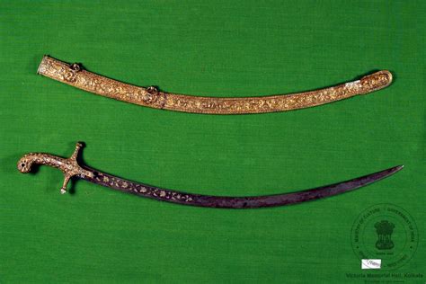 Sword of Sultan Hyder Ali, Ruler of Kingdom of Mysore, mid 18th century, Gold Hilt and Scabbard ...