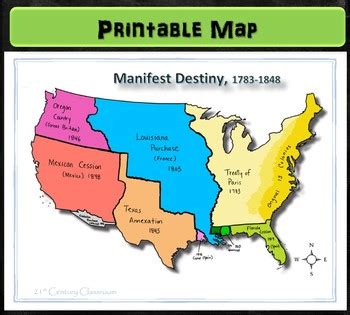 Map: Manifest Destiny by 21st Century Classroom | TPT