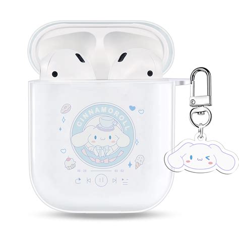 Buy AirPod Case Cute,Clear Aesthetic Sanrio Cinnamoroll Airpod Case with Dog Kawaii Keychain ...