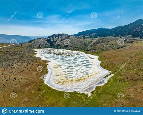 View of Spotted Lake, Saline, Alkaline Lake Located in Osoyoos in ...