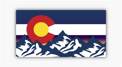 Colorado Flag Mountain Clip Art, HD Png Download - kindpng